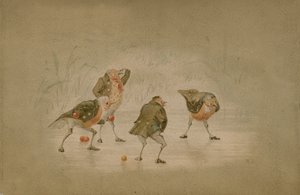 Illustratie voor The Twigs of Kerstmis in Ruddock Hall door Robert Dudley